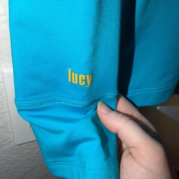 Lucy Active Turquoise Long Sleeve Hoodie - Picture 6 of 9